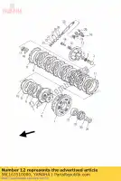 58L163510000, Yamaha, plaat, druk 1 yamaha fz fzr fzx xj xtz yzf 750 900 1000 1986 1987 1988 1989 1990 1991 1992 1993 1994 1995 1996 1997 1998 2000 2001 2002, Nieuw