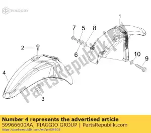 Piaggio Group 59966600AA przedni b?otnik - Dół