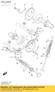 Suzuki 1286140H00 eje, válvula roc - Lado inferior