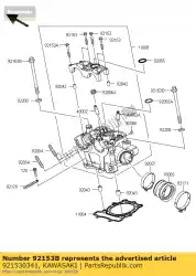 Aqui você pode pedir o parafuso, 10x122 kx250-n1 em Kawasaki , com o número da peça 921530341: