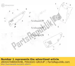 Tutaj możesz zamówić lewy panel boczny, szary od Piaggio Group , z numerem części 2B004708000XHB: