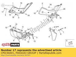 Aprilia CM236001, Schroef met flens m6x30, OEM: Aprilia CM236001