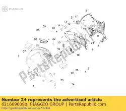 Tutaj możesz zamówić inspekcja ch? Odziwa drzwi od Piaggio Group , z numerem części 6216690090: