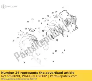 Piaggio Group 6216690090 refrigerante insp. porta - Lado inferior