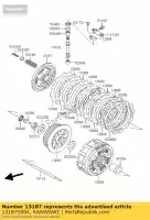 13187S004, Kawasaki, operación de embrague de placa kawasaki kfx400 400 , Nuevo