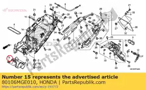 honda 80106MGE010 garde, rr. chaleur - La partie au fond