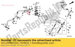 Here you can order the collar, fr. Brake hose from Honda, with part number 45129MAE000: