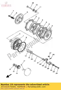 yamaha 353163570000 stang, duw (2) - Onderkant