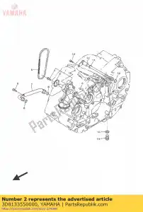 yamaha 3D8133550000 roda dentada, acionada - Lado inferior