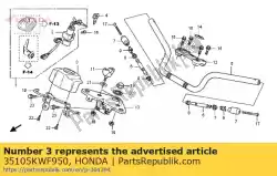 Aqui você pode pedir o tampa, interruptor de combinação em Honda , com o número da peça 35105KWF950: