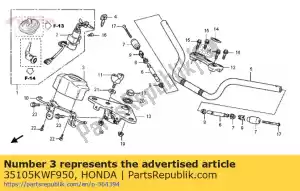 Honda 35105KWF950 tampa, interruptor de combinação - Lado inferior