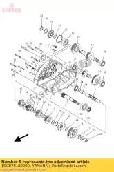 Aquí puede pedir junta, caja de engranajes intermedia de Yamaha , con el número de pieza 1SCE75180000: