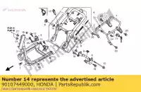 90107449000, Honda, bout, helmhouder setti honda nps zoomer  nx cb s vt shadow c xlr r c2s black spirit c2b cbr f mtx rw xbr transcity cs c2 2 xbr500 mtx200rw cb450s xbr500s nx250 vt600c nx125 cbr600f vt600cm vt600 xlr125r nps50 vt750sa vt750s 50 250 450 600 125 750 200 500 , Nieuw