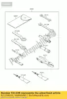 921100033, Kawasaki, chave de ferramentas, caixa, 8 e 10 mm klx250s kawasaki klx 250 2009 2010 2011 2012 2013, Novo