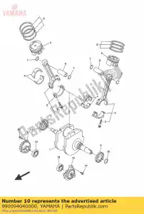 yamaha 990094040000 anel de retenção (n02) - Lado inferior