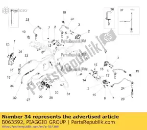 Piaggio Group B063592 placa - Lado inferior