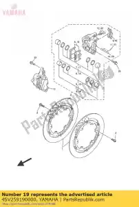 yamaha 4SV259190000 support, coussin - La partie au fond