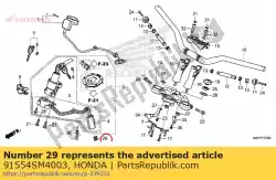 Tutaj możesz zamówić uchwyt, wspornik (czerwony) od Honda , z numerem części 91554SM4003: