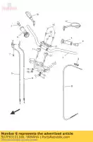 5D7F63121100, Yamaha, kabel gas 2 yamaha mt 125 2015 2016, Nieuw