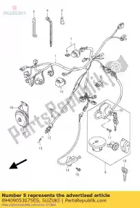 Suzuki 09409053075ES clip (zwart) - Onderkant