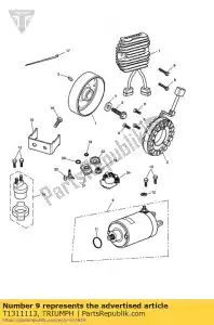 triumph T1311113 démarreur jaune - La partie au fond