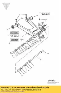 triumph T3350039 noz de riv - Lado inferior