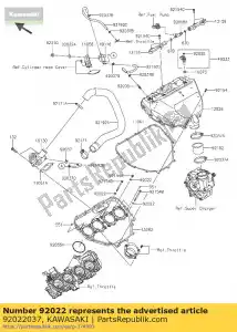 kawasaki 92022037 bomba de lavado con aceite ke125-a8 - Lado inferior