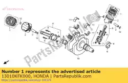 ringset, zuiger (std.) van Honda, met onderdeel nummer 13010KFK000, bestel je hier online: