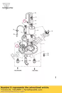 triumph T3332130 bolt, h/hd, m4x0.7x16, slv - Bottom side