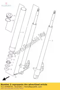 suzuki 5113048E00 tube, extérieur - La partie au fond