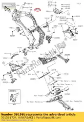 Here you can order the pad,fr frm,rh from Kawasaki, with part number 391561734: