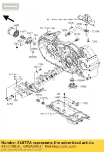 Kawasaki 410770010 adaptador - Lado inferior