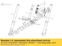 Qui puoi ordinare anello parapolvere da Piaggio Group , con numero parte JC51671X92000: