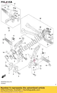 suzuki 4352147H20 soporte, pie fr - Lado inferior