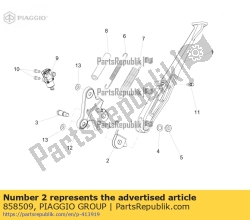 Aprilia 858509, Boczna p?yta stojaka, OEM: Aprilia 858509