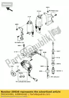 590261082, Kawasaki, pulsante de bobina kawasaki zg voyager b xii zg1200 b1 1200 , Novo