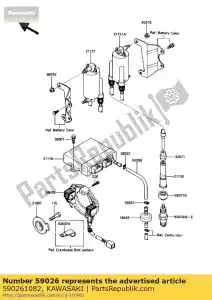 Kawasaki 590261082 pulsación de bobina - Lado inferior