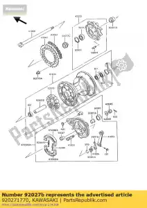 Kawasaki 920271770 colar, par do cubo traseiro - Lado inferior