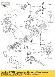 Kawasaki 270081211 key-lock,blank - Bottom side