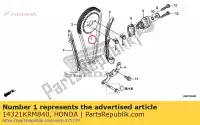 14321KRM840, Honda, pignone, camma (34t) honda  cbf 125 150 190 2009 2010 2011 2013 2017 2018, Nuovo