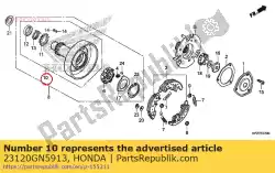 Tutaj możesz zamówić gear comp, pierwotny od Honda , z numerem części 23120GN5913: