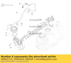 Tutaj możesz zamówić przewód paliwowy od Piaggio Group , z numerem części 1B001315: