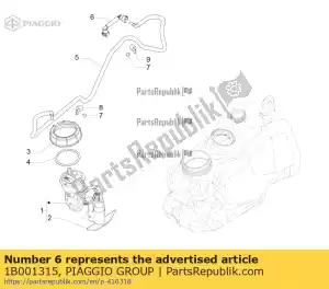 Piaggio Group 1B001315 brandstof buis - Onderkant