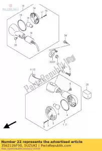 suzuki 3562126F00 support, arrière tu - La partie au fond