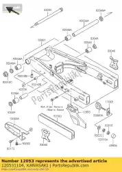 Here you can order the guide-chain,rr kl600-a1 from Kawasaki, with part number 120531104: