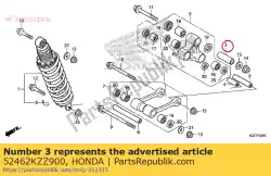 kraag c, kussenarm van Honda, met onderdeel nummer 52462KZZ900, bestel je hier online: