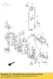 Suzuki 1127618G00 cavo, valvola exh - Il fondo