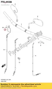 Suzuki 5862048GC0 guide,cable no. - Bottom side