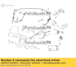 Aprilia 00H05700481, Unidade pisca-pisca, OEM: Aprilia 00H05700481