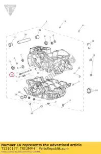 triumph T1210177 rura, doprowadzenie oleju, skrzynia biegów - Dół